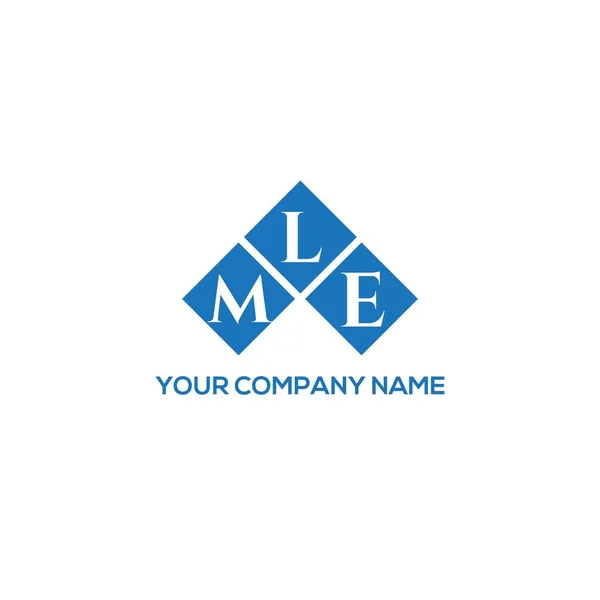 Diseño Del Logotipo Letra Mle Sobre Fondo Blanco Mle Iniciales — Vector de stock