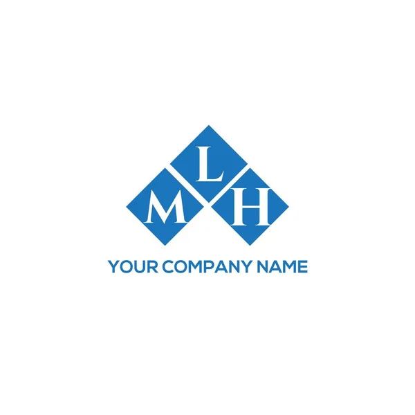 Diseño Del Logotipo Letra Mlh Sobre Fondo Blanco Mlh Iniciales — Vector de stock