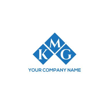 Beyaz arkaplanda KMG harf logosu tasarımı. KMG yaratıcı harflerin baş harfleri logo kavramı. KMG harf tasarımı.