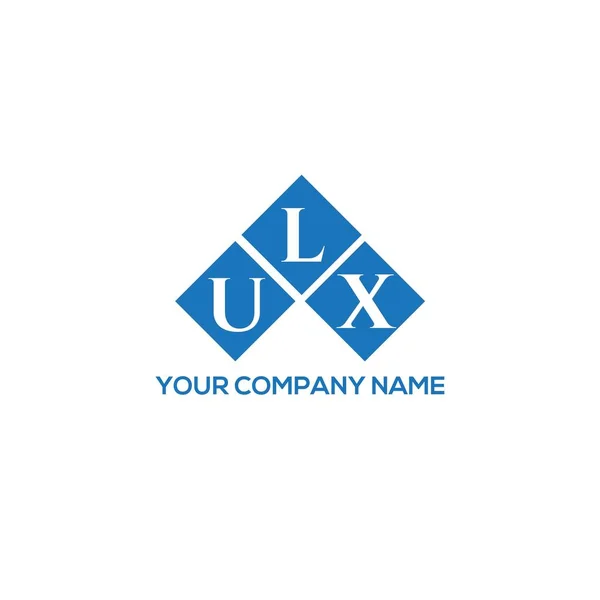 Design Logotipo Letra Ulx Fundo Branco Ulx Iniciais Criativas Conceito — Vetor de Stock