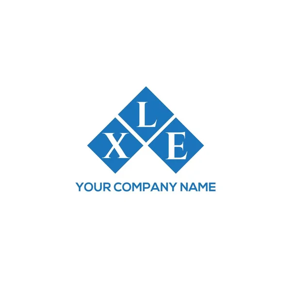 Xle Projeto Logotipo Letra Fundo Branco Xle Iniciais Criativas Conceito — Vetor de Stock