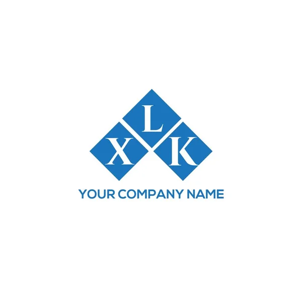 Xlk Design Logotipo Carta Fundo Branco Xlk Iniciais Criativas Conceito — Vetor de Stock