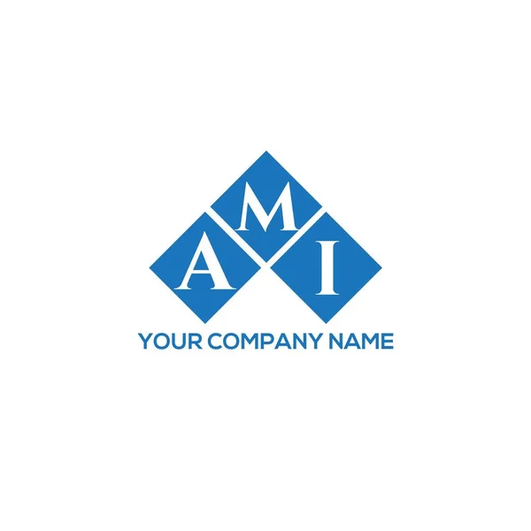 Σχεδιασμός Λογότυπου Γραμμάτων Ami Λευκό Φόντο Ami Δημιουργική Αρχικά Γράμμα — Διανυσματικό Αρχείο