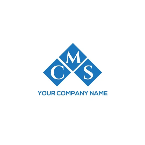 ホワイトを基調としたCmsレターロゴデザイン Cmsクリエイティブイニシャルレターロゴコンセプト Cmsレターデザイン — ストックベクタ