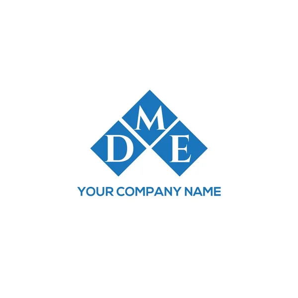 Diseño Del Logotipo Letra Dme Sobre Fondo Blanco Dme Iniciales — Vector de stock