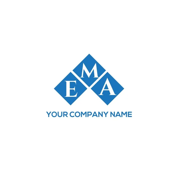 Diseño Del Logotipo Letra Ema Sobre Fondo Blanco Ema Iniciales — Vector de stock