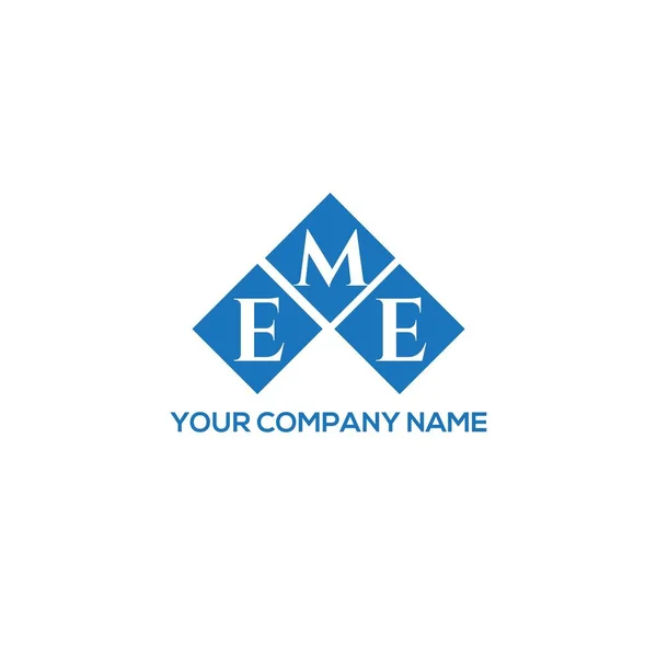 Eme Letter Logo Design White Background Eme Creative Initials Letter — Vector de stock