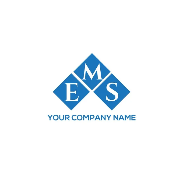 白色背景的Ems字母标识设计 Ems创意首字母首字母标识概念 Ems字母设计 — 图库矢量图片