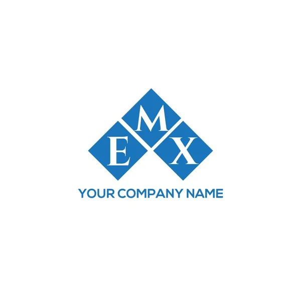 Design Logotipo Carta Emx Fundo Branco Emx Iniciais Criativas Conceito — Vetor de Stock