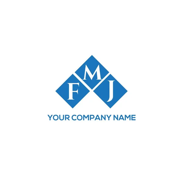 Fmj字母标识的白色背景设计 Fmj创意的首字母首字母标识概念 Fmj字母设计 — 图库矢量图片