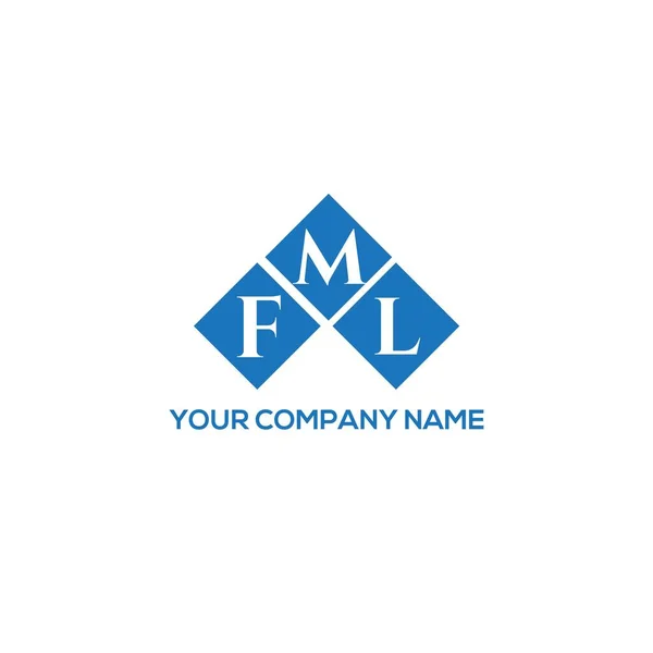 Diseño Del Logotipo Letra Fml Sobre Fondo Blanco Fml Iniciales — Vector de stock