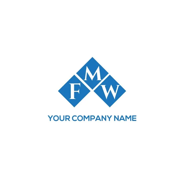 Fmw Letter Logo Design White Background Fmw Creative Initials Letter — Stock Vector