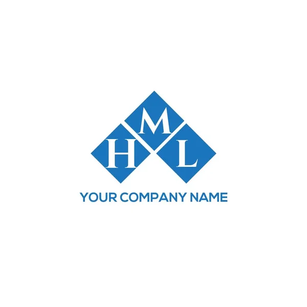 Diseño Del Logotipo Letra Hml Sobre Fondo Blanco Hml Iniciales — Vector de stock