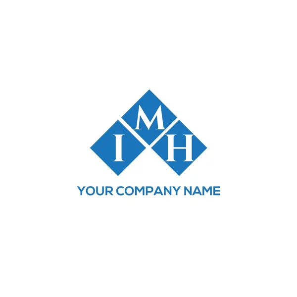 Diseño Del Logotipo Letra Imh Sobre Fondo Blanco Imh Iniciales — Vector de stock
