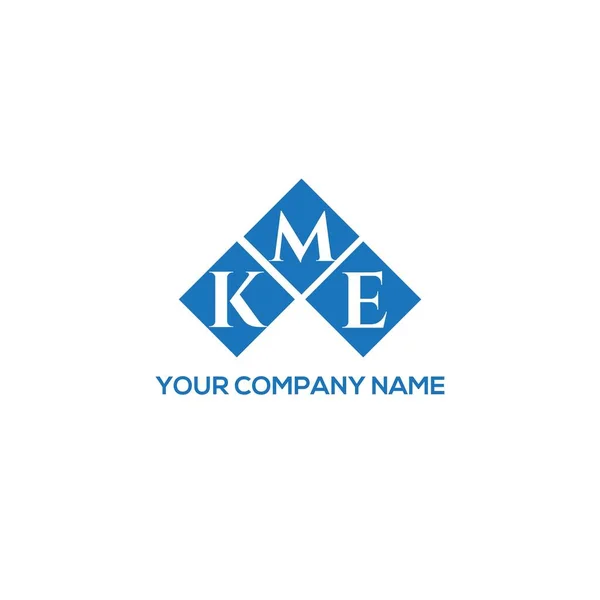 Diseño Del Logotipo Letra Kme Sobre Fondo Blanco Kme Iniciales — Vector de stock