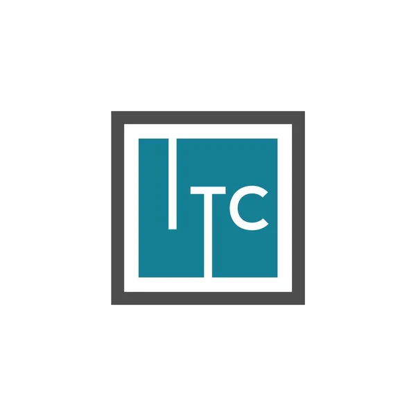 Itc Letter Logo Ontwerp Witte Achtergrond Itc Creatieve Initialen Letter — Stockvector