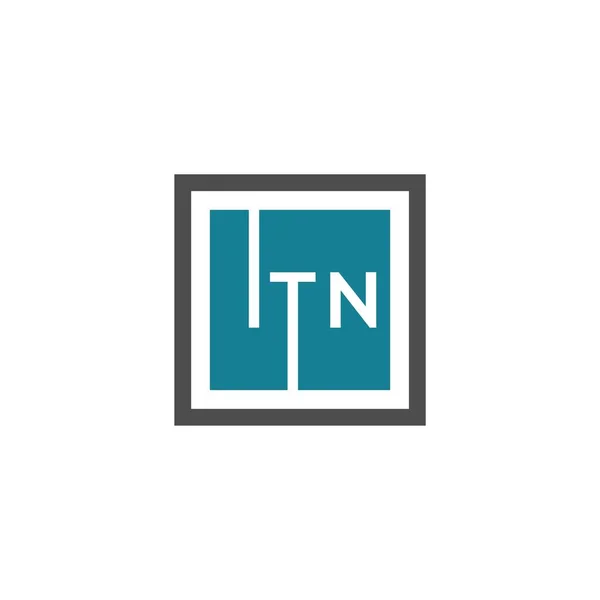 Itn Logo Ontwerp Witte Achtergrond Itn Creatieve Initialen Letter Logo — Stockvector