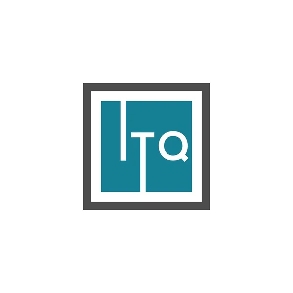 Diseño Del Logotipo Letra Itq Sobre Fondo Blanco Itq Iniciales — Vector de stock