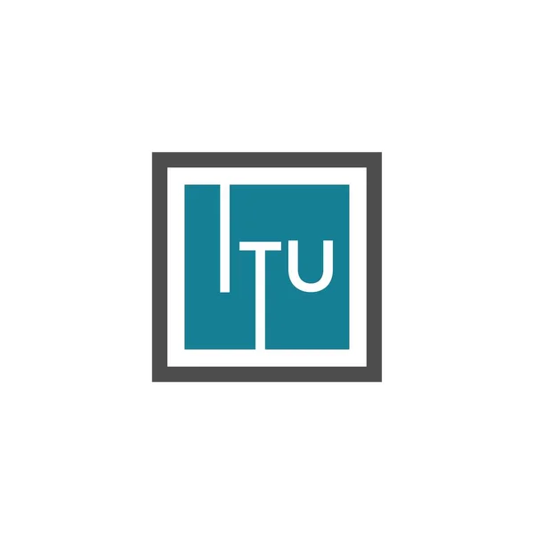 白い背景にItuの文字のロゴデザイン Ituクリエイティブイニシャルレターロゴコンセプト Ituレターデザイン — ストックベクタ