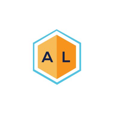 Beyaz arka planda AL harfi logo tasarımı. AL yaratıcı harflerin baş harfleri logo kavramı. AL harf tasarımı.