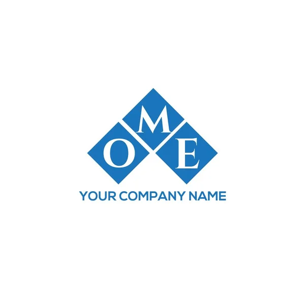 Diseño Del Logotipo Letra Ome Sobre Fondo Blanco Ome Iniciales — Vector de stock