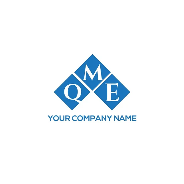 Qme Lettera Logo Design Sfondo Bianco Qme Creativo Iniziali Lettera — Vettoriale Stock