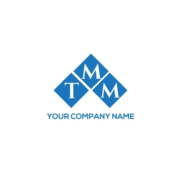 白い背景にTmmの文字のロゴデザイン Tmmクリエイティブイニシャルレターロゴコンセプト Tmmレターデザイン — ストックベクタ