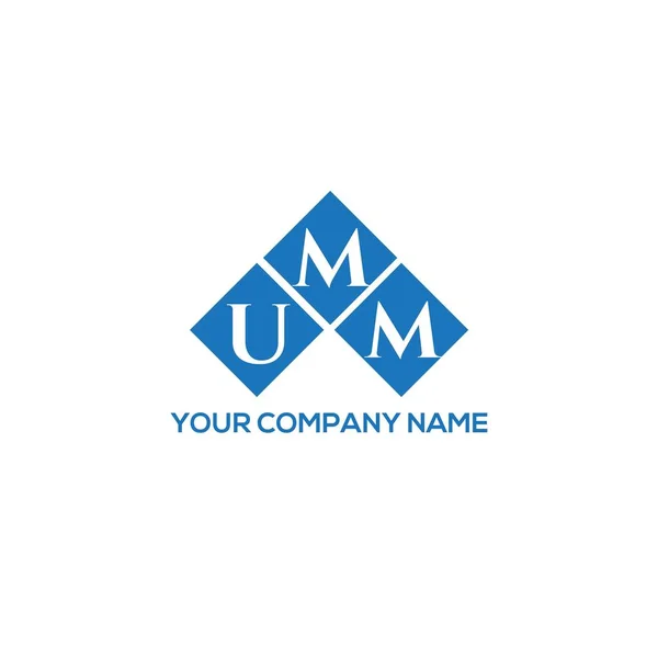 Umm Lettre Logo Design Sur Fond Blanc Umm Initiales Créatives — Image vectorielle