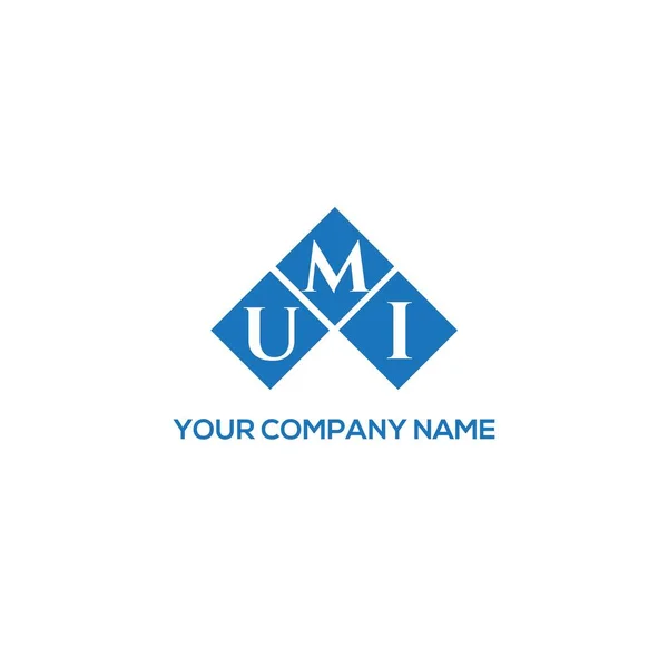 Σχεδιασμός Λογότυπου Γράμματα Umi Λευκό Φόντο Έννοια Λογοτύπου Δημιουργικών Αρχικών — Διανυσματικό Αρχείο