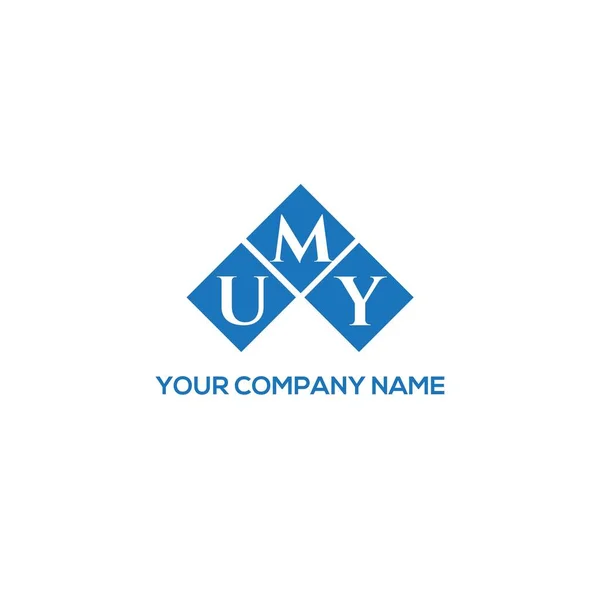 Umy Letter Logo Design White Background Umy Creative Initials Letter — ストックベクタ