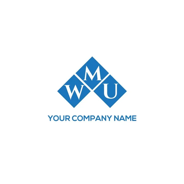 Σχεδιασμός Λογότυπου Γραμμάτων Wmu Λευκό Φόντο Δημιουργικά Αρχικά Του Wmu — Διανυσματικό Αρχείο