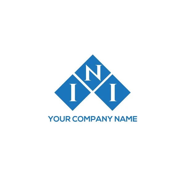 Ini Letter Logo Design White Background Ini Creative Initials Letter — Διανυσματικό Αρχείο