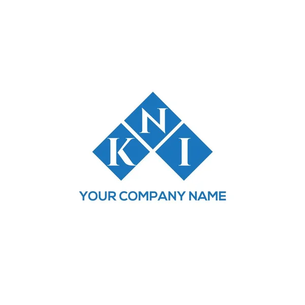 Kni Logo Ontwerp Witte Achtergrond Kni Creatieve Initialen Letter Logo — Stockvector