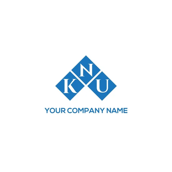 Knu Letter Logo Design White Background Knu Creative Initials Letter — Stock Vector