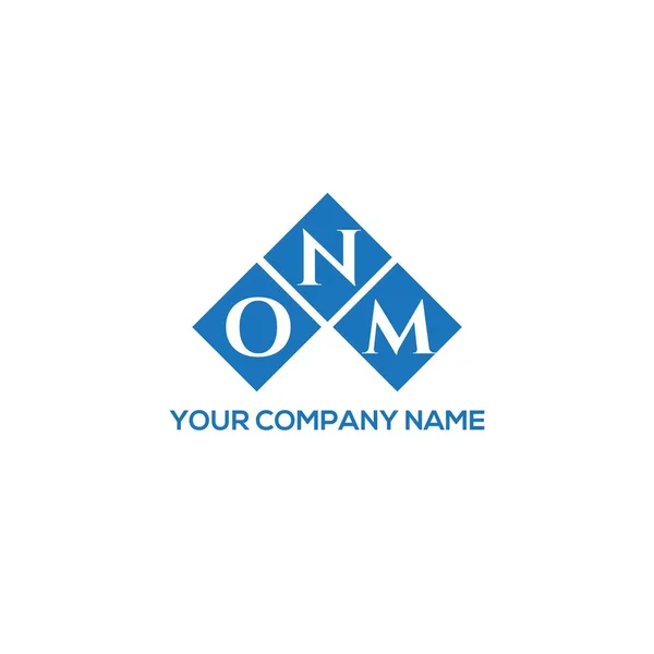 Onm Letter Logo Design White Background Onm Creative Initials Letter — Vettoriale Stock
