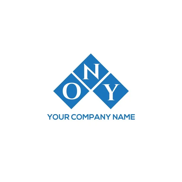 Ony Letter Logo Design White Background Ony Creative Initials Letter — стоковый вектор