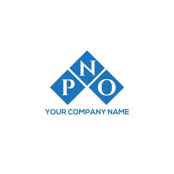Pno Letter Logo Design White Background Pno Creative Initials Letter — Stock Vector