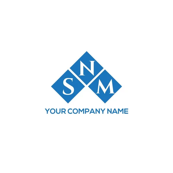 Design Logotipo Carta Snm Fundo Branco Snm Iniciais Criativas Conceito — Vetor de Stock