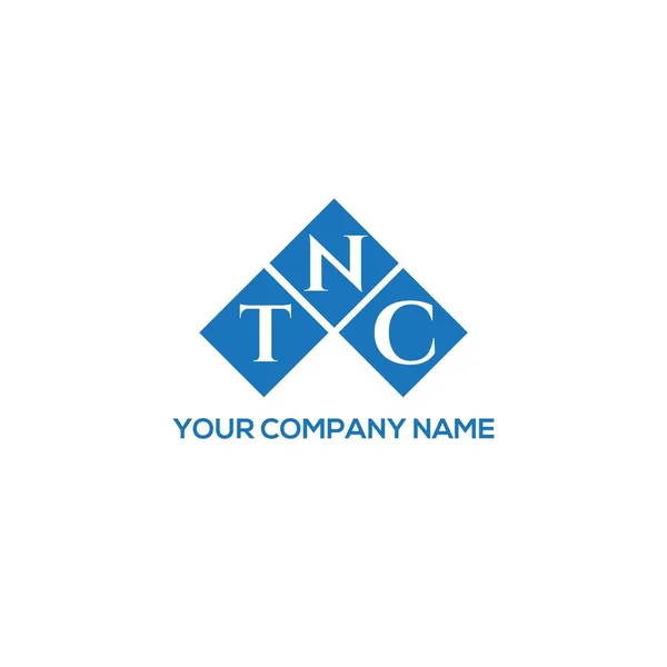 Tnc Letter Logo Ontwerp Witte Achtergrond Tnc Creatieve Initialen Letter — Stockvector