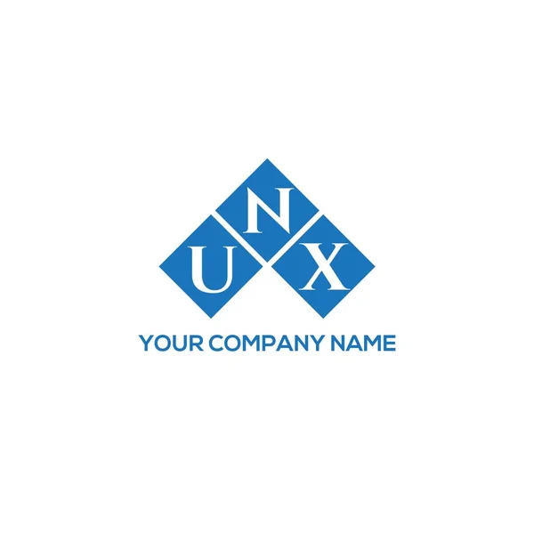 Unx Bokstav Logotyp Design Vit Bakgrund Unx Kreativa Initialer Brev — Stock vektor