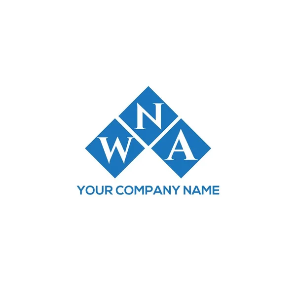 Wna Letter Logo Design White Background Wna Creative Initials Letter — Stock Vector