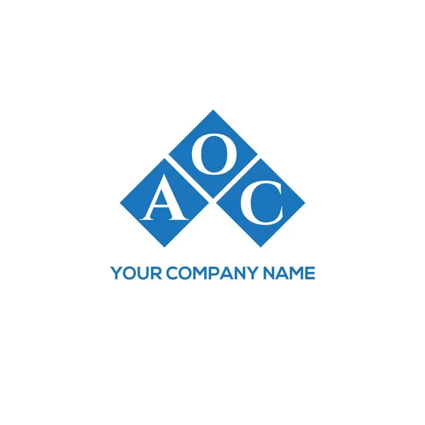 Aoc Lettre Logo Design Sur Fond Blanc Aoc Initiales Créatives — Image vectorielle
