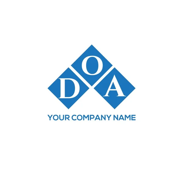 Doa Letter Logo Design White Background Doa Creative Initials Letter — Stock Vector