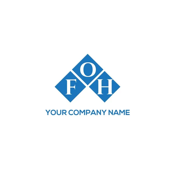 Foh Letter Logo Design White Background Foh Creative Initials Letter — Vetor de Stock