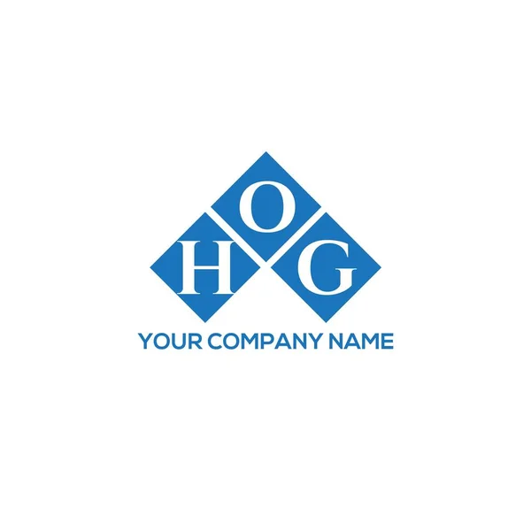 白い背景にHogの文字のロゴデザイン Hogクリエイティブイニシャルレターロゴコンセプト Hogレターデザイン — ストックベクタ