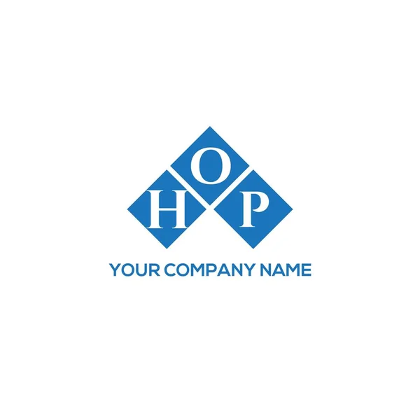 Hop Letter Logo Design White Background Hop Creative Initials Letter — Vector de stock