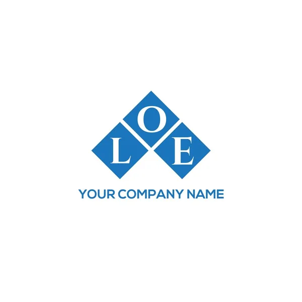 Loe Lettera Logo Design Sfondo Bianco Loe Creativo Iniziali Lettera — Vettoriale Stock