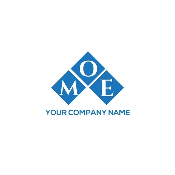 Diseño Del Logotipo Carta Moe Sobre Fondo Blanco Moe Iniciales — Vector de stock