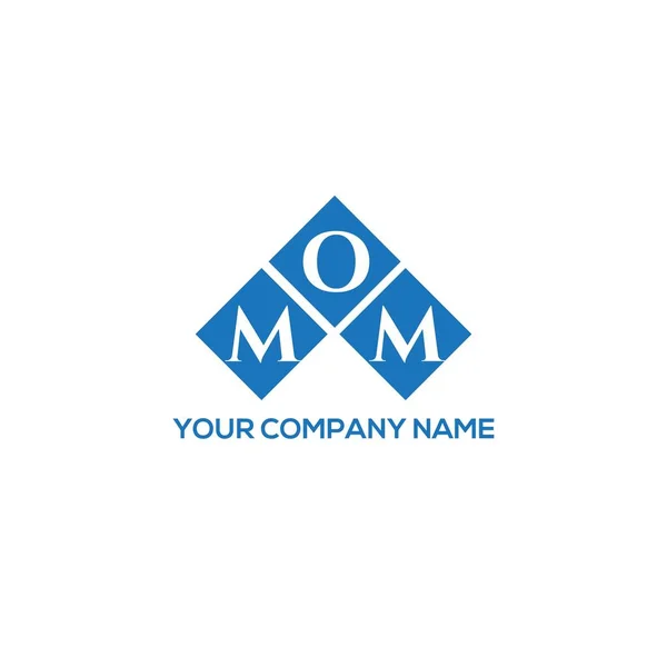 Logo Mom Lettera Disegno Sfondo Bianco Mamma Iniziali Creative Lettera — Vettoriale Stock