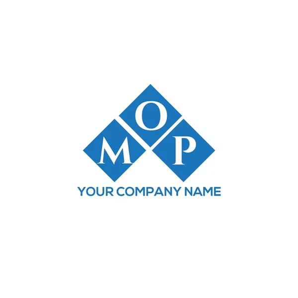 Design Logo Lettera Mop Sfondo Bianco Mop Creativo Iniziali Lettera — Vettoriale Stock